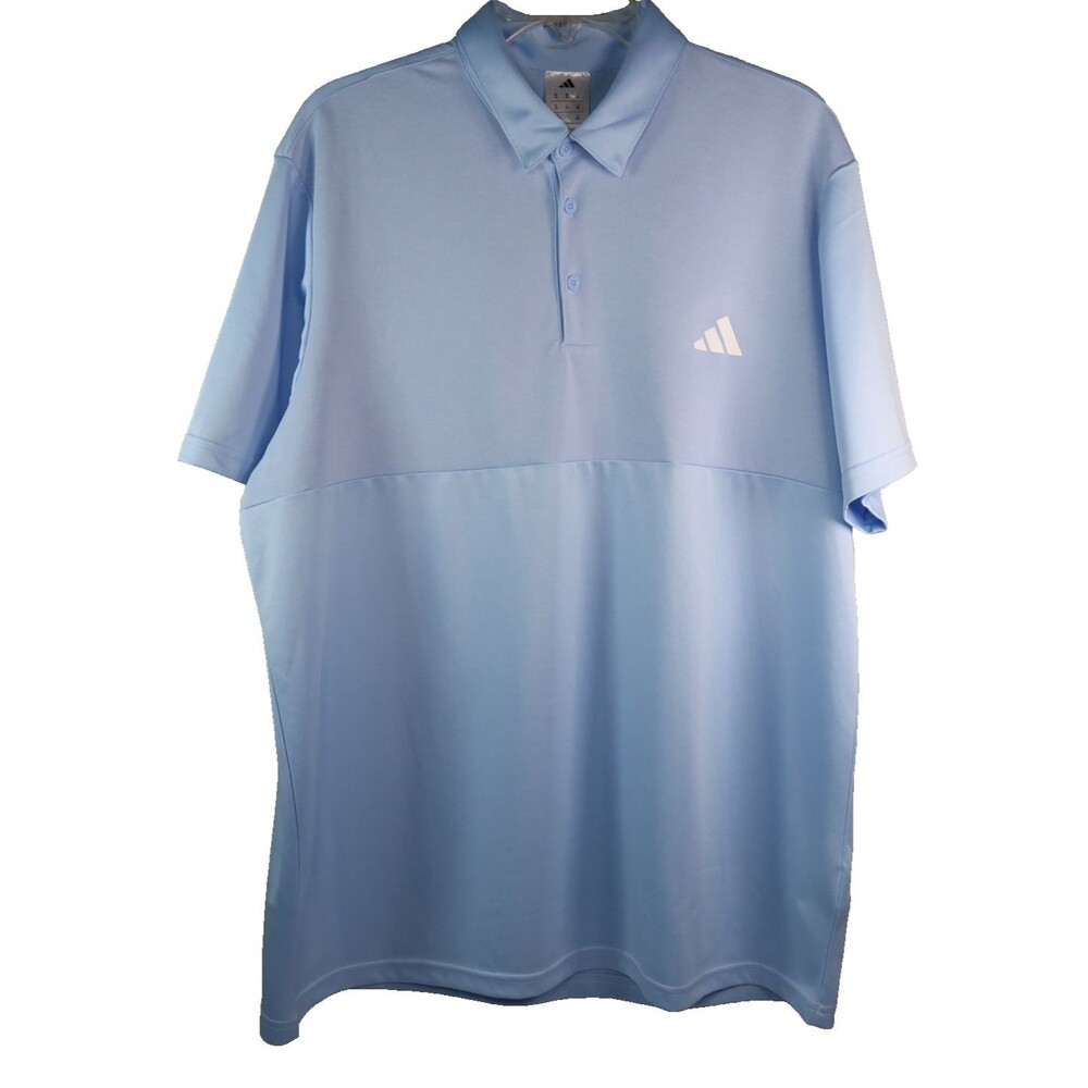 NEW Adidas Active Polo Golf Shirt Men XL Blue Short Sleeve Moisture-Wicking NWOT